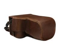 MegaGear MG1805 Ever Ready Étui en Cuir pour Appareil Photo Sony Alpha A6600 Marron foncé