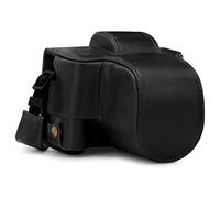 MegaGear MG1883 Ever Ready Étui en Cuir véritable pour Appareil Photo Fujifilm X-T200 (XC15-45mm) Noir