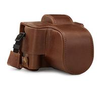 MegaGear MG1884 Ever Ready Étui en Cuir véritable pour Appareil Photo Fujifilm X-T200 (XC15-45mm) Marron