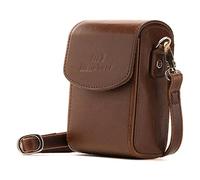 MegaGear MG279 Canon PowerShot S120, Sony Cyber-shot DSC-RX100V, DSC-RX100IV, DSC-RX100III, DSC-RX100II Étui de Protection en Cuir avec Bandoulière - Marron Fonce