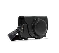 MegaGear MG283 Sony Cyber-shot DSC-RX100 VI, DSC-RX100 V, DSC-RX100 IV, DSC-RX100 III Ever Ready - Étui de Protection en Cuir avec Bandoulière - Noir
