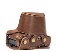 MegaGear MG638 Olympus OM-D E-M10 Mark II, E-M10 (14-42mm) Ever Ready - Étui de Protection en Cuir avec Bandoulière - Marron Foncé