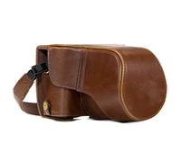 MegaGear MG982 Ever Ready - Étui de Protection en Cuir avec Bandoulière compatible avec Fujifilm X-T30, X-T20, X-T10 (16-50mm / 18-55mm Lenses) - Marron Foncé