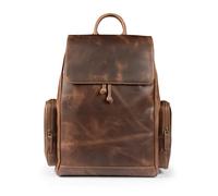 MegaGear Napa, Sac à Dos en Cuir véritable Mixte, Marron, Taille Unique