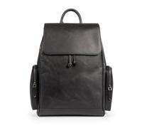 MegaGear Napa, Sac à Dos en Cuir véritable Mixte, Noir, Taille Unique