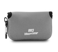 MegaGear Sac de boîtier de caméra en néoprène Ultra Light avec Carabiner pour Panasonic Lumix DC-ZS80, DC-ZS70, DMC-ZS100, DC-TZ95, DC-TZ90, DMC-TZ100 - Gris