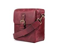 MegaGear Torres Mini Sac de Messager de caméra en Cuir Authentique pour caméras sans Miroir, instantanée et Reflex numérique - Bourgogne