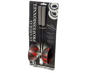 Megagic - Diabolo Roulement à Billes Moucheté Rouge et Noir