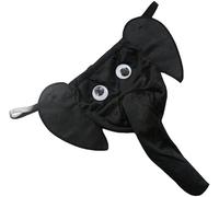 MEGAHERZ Eléphant Tanga Sexy Slip Hommes Boxer Low Rise Trunk Hommes String Tanga Short Court Ventre Pouch Slips Strings Drôle de G-String Lover Cadeau (Noir)