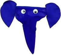 MEGAHERZ Eléphant Tanga Sexy Slip Hommes Boxer Low Rise Trunk Hommes String Tanga Short Court Ventre Pouch Slips Strings Drôle de G-String Lover Cadeau (Bleu)