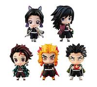 Megahouse Demon Slayer : Kimetsu no Yaiba Lot de 5 Figurines à Collectionner Tanjiro et la Mascotte Hashira 5 cm