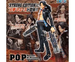 Megahouse - Figmeg105 - Figurine - One Pièce - P.O.P Excellent Model - Strong Edition - Portgas D.Ace