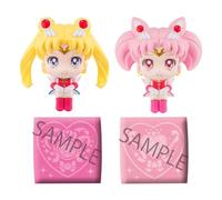 Megahouse Pretty Guardian Sailor Moon statuettes PVC Look Up Super Sailor Moon & Super Sailor Chibi Moon LTD Ver. 11 cm