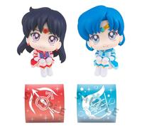 Megahouse Sailor Moon Cosmos statuettes PVC Look Up Eternal Sailor Mercury & Eternal Sailor Mars Set 11 cm