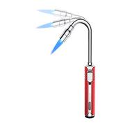 Megainvo Chalumeau Allume-Gaz Long Flexible Coupe-Vent pour Barbecue, Gazinière, Bougie et Cheminée (Non Inclut Gaz)