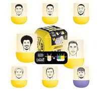MegaLight Blind Box - Mini veilleuses - Article de fan du BVB pour enfants - Sélection aléatoire de figurines - 1 sur 9 à collectionner - 4 couleurs de lumière différentes - Article de fan du Borussia