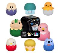 MegaLight Blind Box Mini veilleuses pour enfants | Boîte mystère | choix aléatoire de personnages|1 sur 9 à collectionner l 4 couleurs de lumière différentes | intensité variable|EGGY'S Mystery Lights