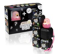 MegaLight Blind Box Mini veilleuses pour Enfants, Lot de 5 | Boîte mystère | Pinky Flamingo + 4 sur 9 au Hasard | Intensité réglable en continu | avec Pendentif | EGGY'S Mystery Lights
