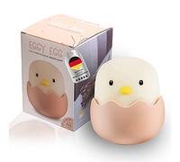 MegaLight Veilleuse LED pour enfants | Veilleuse bébé sans petits éléments ingérables | Lampe d'allaitement tactile à intensité variable | Lampe de nuit rechargeable par USB | Eggy Egg