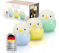 MegaLight Veilleuse LED pour enfants | Veilleuse bébé sans petits éléments ingérables | Lampe d'allaitement tactile à intensité variable | Lampe de nuit rechargeable par USB | Baby Eggy
