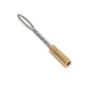 Megaline Kit de Nettoyage d'Armes à Feu - Porte Chiffon en Laiton à Oreille en Fil d'Acier - Embout Femelle 1/8'' - Inclus: Tige Métallique, Patches de Nettoyage - Modèle: 3010