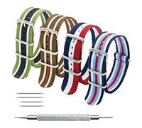 MEGALITH Bracelet de Montre 4/8 Paquet Bracelet 16mm 18mm 20mm 22mm 24mm Bandes en Nylon Balistique Bracelet avec Boucle en Acier Inoxydable