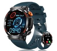 MEGALITH Montre Connectée Homme Sport: Bleu Smartwatch Fitness Etanche Podometre - Appel Bluetooth Montres Bracelet Intelligente Compatible Android iOS