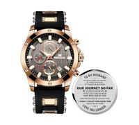 MEGALITH Montre Homme Sport Chronographe: Etanche Montres Analogique Design Grand Cadran - Cadeau pour Homme Montre Bracelet de Mode Noir