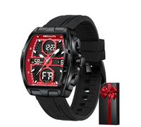 MEGALITH Montre Homme Sport Digitale: Chronomètre Grand Noir LED Calendrier - Militaire Montres Analogique Etanche Lumineux
