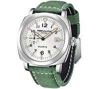 MEGALITH Montres Homme Militaire Analogique: Classique Mécanique Manuel Étanche Minimaliste pour Cérémonies Soirées Hommes Chic Grande Taille