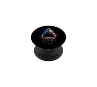 Megalodon Requin géant Drapeau américain USA Drip Graffiti Lover PopSockets PopGrip Adhésif