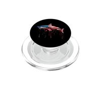 Megalodon Requin géant Drapeau américain USA Drip Graffiti Lover PopSockets PopGrip pour MagSafe