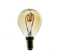 MEGAMAN AMPOULE LED FILAMENT SPHERIQUE/DOUBLE BOUCLE/AMBRE / E14 / 3W / 120LM / 2000K / 100-10%/ 360° / 15 000 HRS_110018
