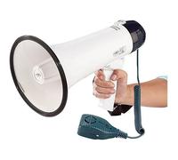 Mégaphone 25 W INFACTORY avec micro déporté - Portée 300 mètres - Blanc