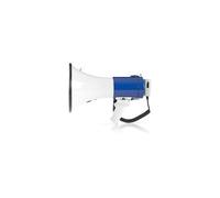 Mégaphone 25 w portée de 1500 m microphone amovible blanc/bleu