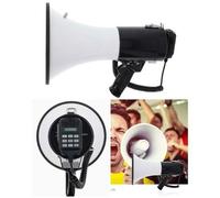 Mégaphone 25W Portée 1500 m - 120dB Sirène intégrée Bandoulière et microphone amovible