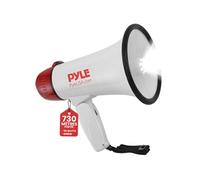 Mégaphone Portable avec Sirène - Pyle - Blanc - 30 Watts Blanc G