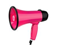 Mégaphone de poche Bullhorn 25 W pour extérieur Rose rouge 22 x 14 x 14 cm