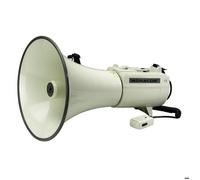 Mégaphone - MONACOR - Micro main avec cordon spiralé amovible - Blanc - Filaire
