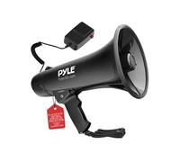 Pyle Mégaphone Porte Voix avec Sirène Intégrée-Contrôle de Volume Ajustable&Portée de 1100 mètres-pour Fans et Entraîneurs de Football,Soccer,Baseball,Hockey et Basketball ou Exercices de Sécurité