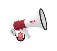 Mégaphone portable - Pyle - 50 W - Rouge/Blanc - avec sirène intégrée Rouge/Blanc