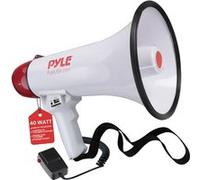Mégaphone portable avec Sirène Intégrée - Pyle - Rouge / Blanc - 40 W Rouge/Blanc G