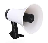 Mégaphone Portable Bullhorn, Enregistrement Vocal de 300 Secondes, Batterie au Lithium Rechargeable de 1500 MAh, Haut-Parleur Puissant avec Sangle pour Football, Fans de Pom-Pom