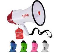 Mégaphone portable - Pyle - 30 W - Blanc - avec sirène intégrée Blanc G