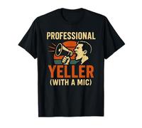 Mégaphone professionnel Yeller Annonceur de sport amusant T-Shirt