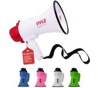 PYLE Haut-parleur Mégaphone PA Bullhorn- Mégaphone Porte-Voix avec Sirène Intégrée, Enregistreur Vocal de 30 Watts et Portée de 731 mètres-Idéal pour les Fans et Entraîneurs de sports
