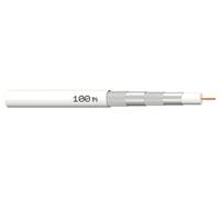 MegaSat 100066 Câble coaxial Diamètre extérieur: 7.2 mm blanc 100 m