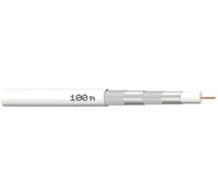 MegaSat 100066 Câble coaxial Diamètre extérieur: 7.2 mm blanc 100 m
