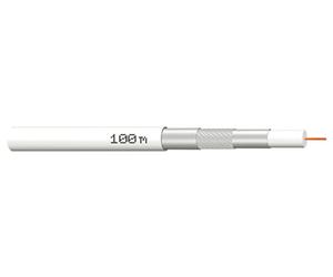 MegaSat 100189 Câble coaxial Diamètre extérieur: 7.0 mm blanc 100 m