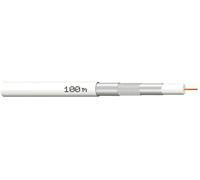 MegaSat 100189 Câble coaxial Ø extérieur: 7.0 mm blanc 100 m